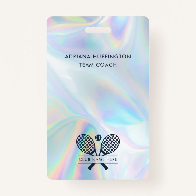 Holographische Mitarbeiterkennung des Tennis-Clubs Ausweis (Vorderseite)
