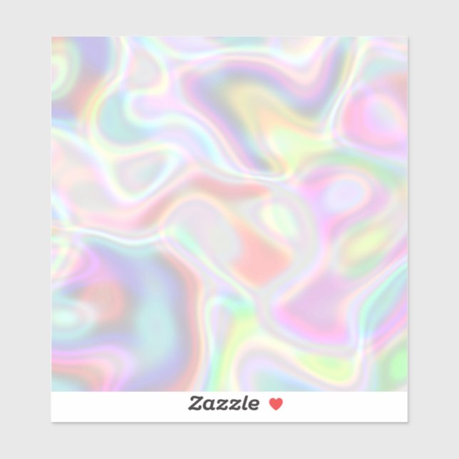 Holographische Pastelle Multicolor Pell and Stick  Aufkleber (Blatt)