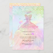 Holographische Quinceanera-Prinzessin+Schmetterlin