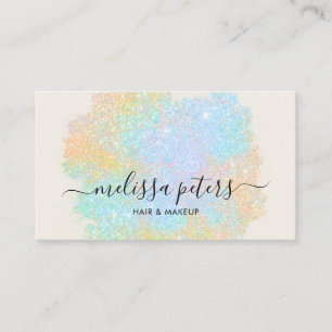 Holographische Schrift Moderner Glitzer Sparkle Visitenkarte