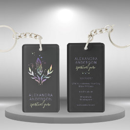 Holographische Spirituelle Kristalle Mystic Black Schlüsselanhänger