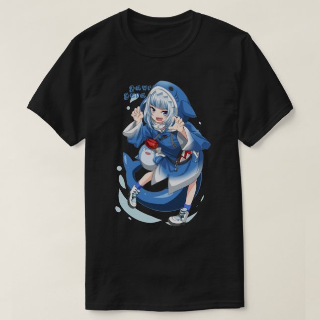 Hololive EN - Gawr Gura Shark T-Shirt (Design vorne)