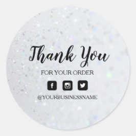 Holosilber | Eleganz und Harmonie Runder Aufkleber