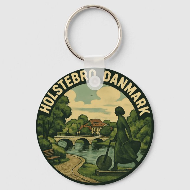 Holstebro Dänemark Giacometti Schlüsselanhänger (Vorderseite)
