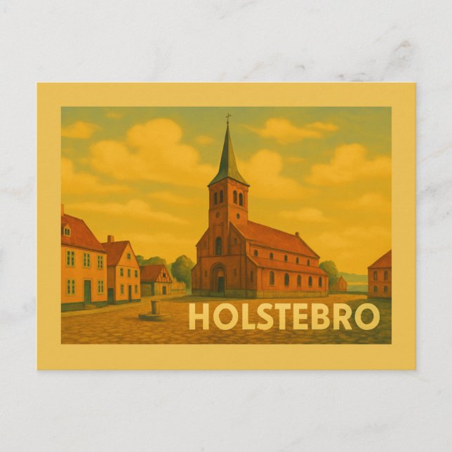 Holstebro Denmark Giacometti Postkarte (Vorderseite)