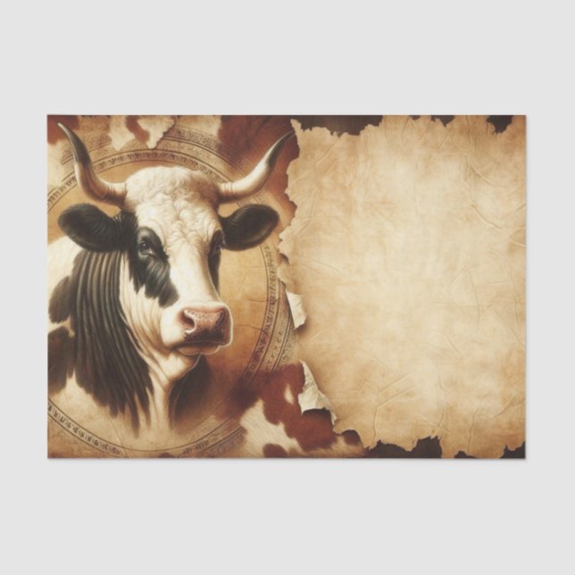 Holstein Bull 1 Gewebepapier Seidenpapier (Vorderseite)