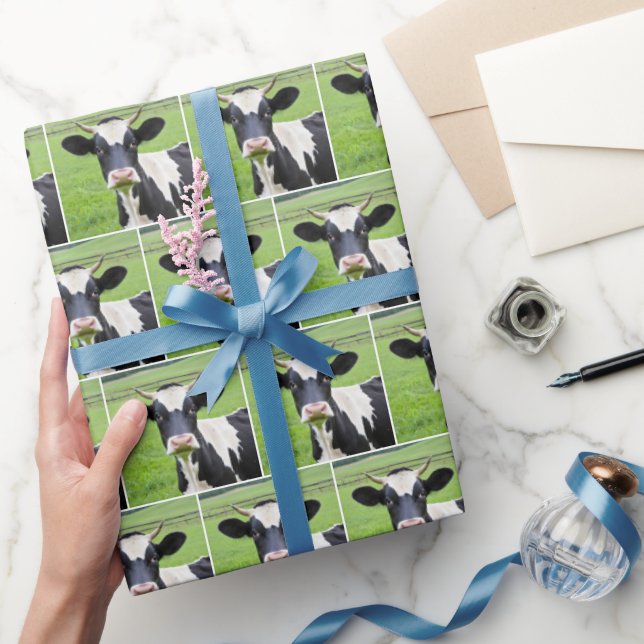 Holstein Bull in Grünweide Geschenkpapier (Schenken)
