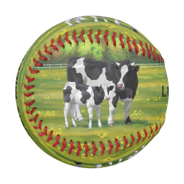 Holstein Cow & Niedlich Calf Baseball (Vorderseite Links)