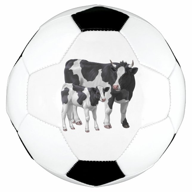 Holstein Cow & Niedlich Calf Fußball (Vorderseite)