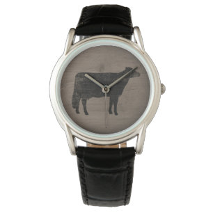Holstein Cow Silhouette Armbanduhr