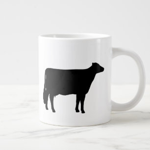 Holstein Cow Silhouetten   Landtier Jumbo-Tasse