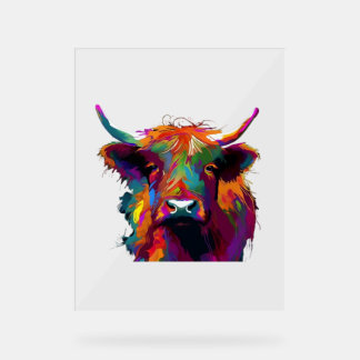 Holstein Friesian Cow - Niedliche Kuh - Geschenk f Acrylschild