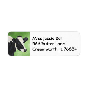 Holstein-Kuh-Adressetikett