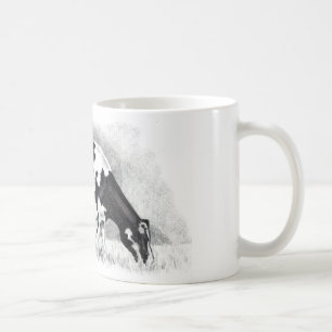 Holstein-Kuh: Bleistift-Zeichnen: Bauernhof, Land Tasse