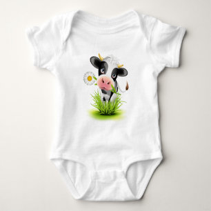 Holstein-Kuh im Gras Baby Strampler