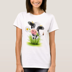 Holstein-Kuh im Gras T-Shirt