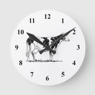Holstein-Kuh Runde Wanduhr