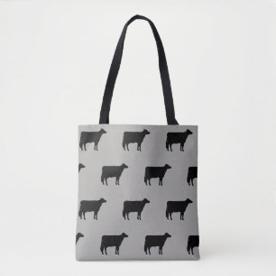 Holstein-Kuh-Silhouette-Muster grau und schwarz