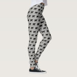 Holstein Kuh Silhouetten Muster Schwarz und Grau Leggings<br><div class="desc">Schwarze Holstein Kuh Silhouette Grau und Schwarz Muster Leggings. Niedliche Leggings für Kuhliebhaber. Gymnastikkurse,  Yoga-Kurse oder einfach nur Entspannung beim Zuhause. Karo in Jenn's Doodle World für noch ungewöhnlichere Leggings und landwirtschaftliche Silhouette Produkte.</div>
