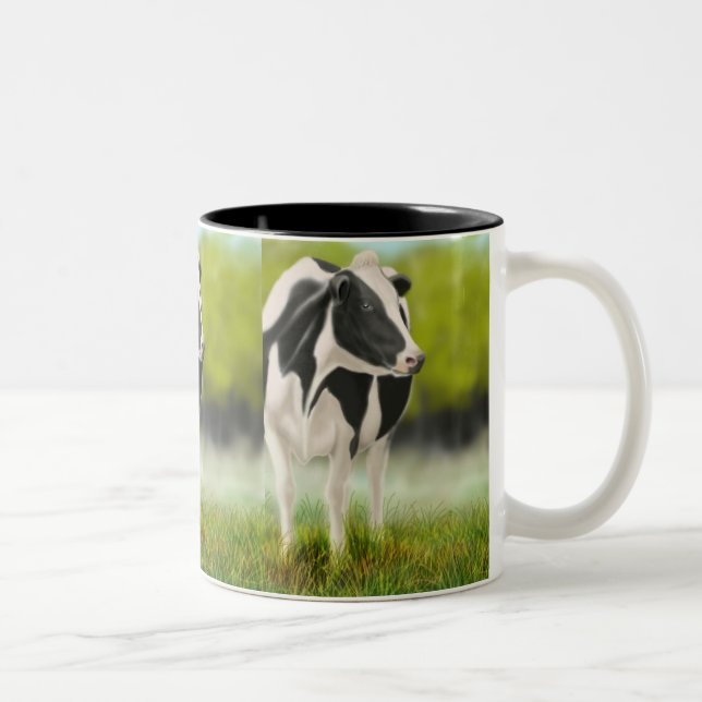 Holstein-Kuh-Tasse Zweifarbige Tasse (Rechts)