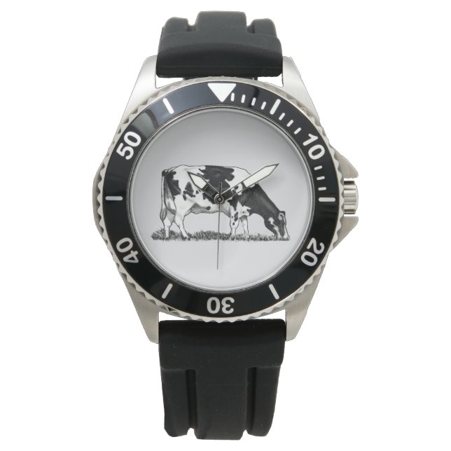 Holstein-Milchkuh Armbanduhr (Vorderseite)