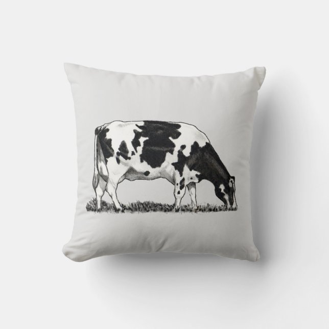 Holstein-Milchkuh Kissen (Vorderseite)