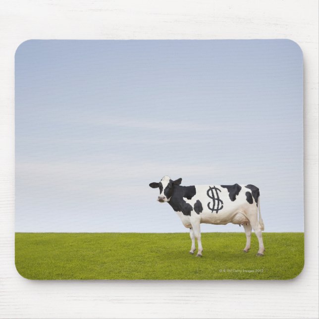 Holstein Milchkuh mit Flecken in Form Mousepad (Vorne)