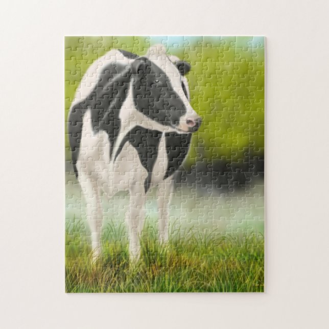 Holstein Milking Kuh im Weidenpuzzle Puzzle (Vertikal)