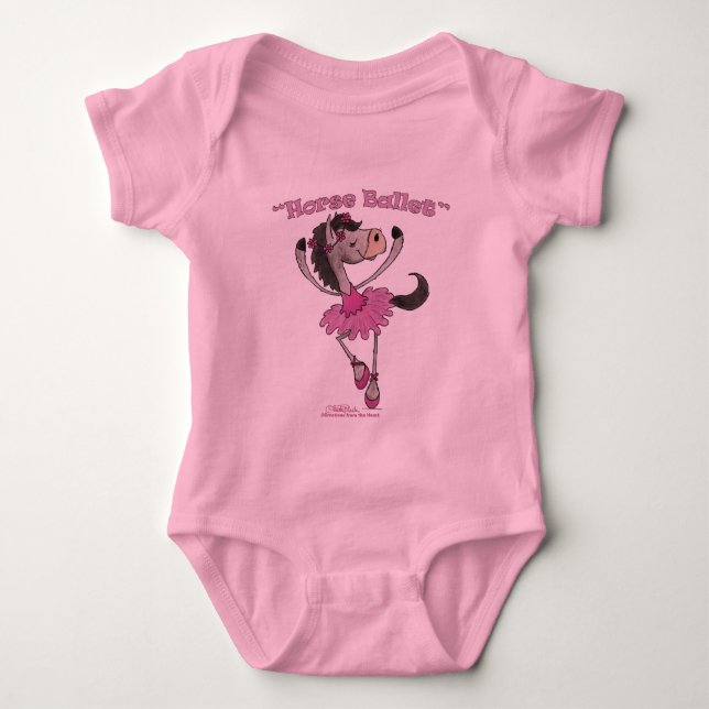 Holsteiner Horse Ballet Baby Strampler (Vorderseite)