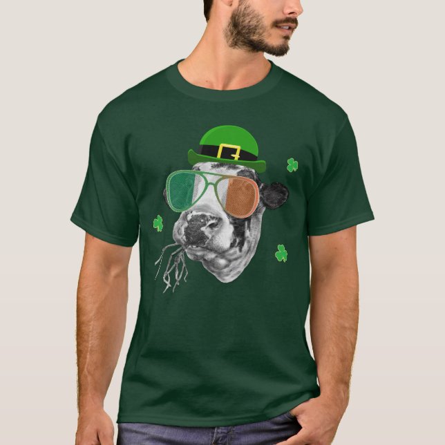 Holsteiner-Milchkuh-St Patrick Tag T-Shirt (Vorderseite)