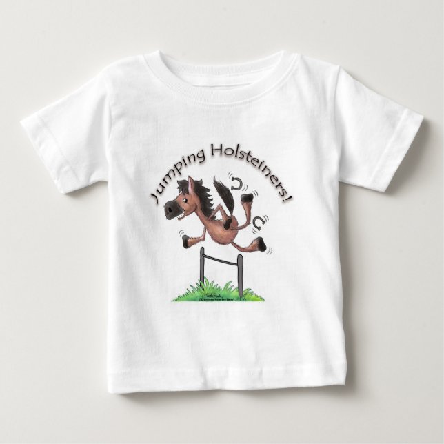 Holsteiners springen! baby t-shirt (Vorderseite)