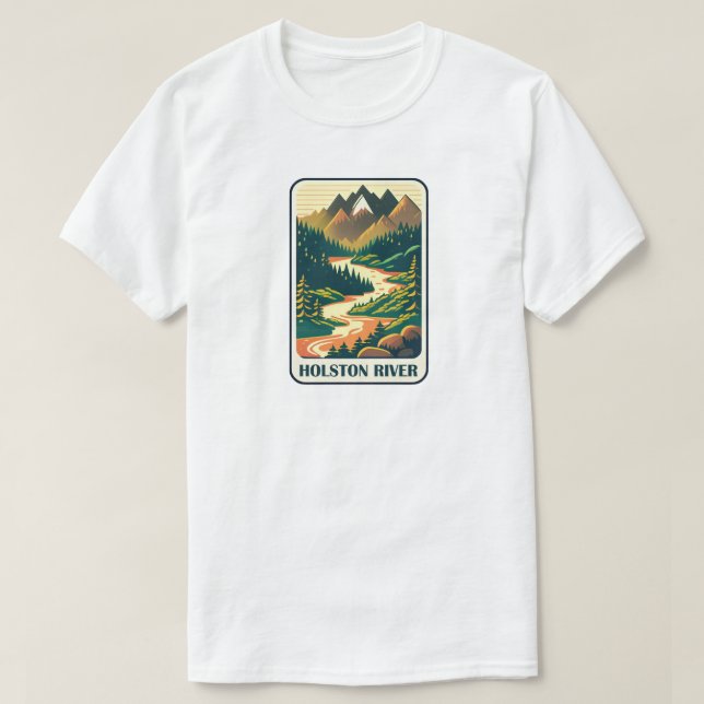 Holston River Tennessee Farben T-Shirt (Design vorne)