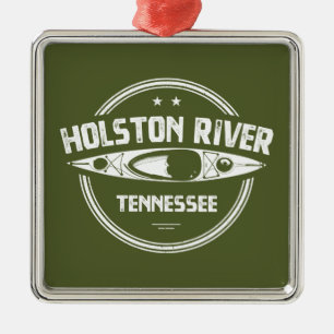 Holston River Tennessee Kayaking Ornament Aus Metall