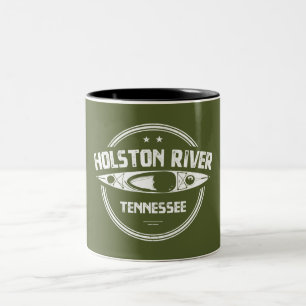 Holston River Tennessee Kayaking Zweifarbige Tasse