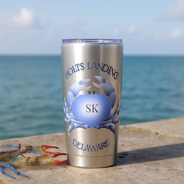 Holt das Blaukrabbenmonogramm Thermobecher (Von Creator hochgeladen)