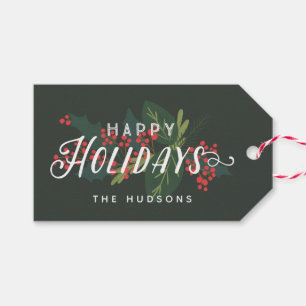 Holtage Happy Holidays Custom to from Geschenkanhänger