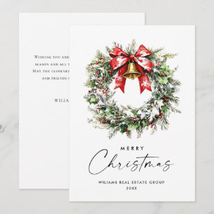 Holtive Berry Pine Wreath Feiertagskarte