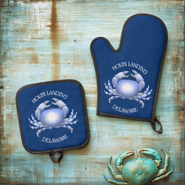 Holts Landing Blue Crab Ofenhandschuh & Topflappen-Set (Von Creator hochgeladen)