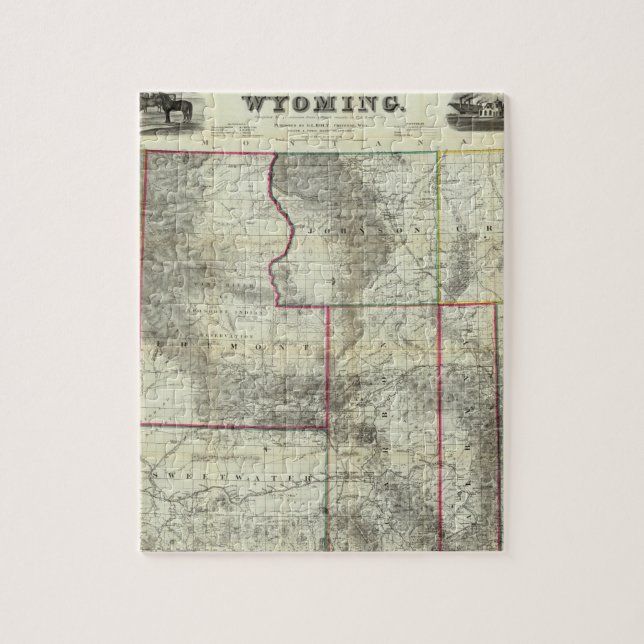 Holt's neue Karte, Wyoming Puzzle (Vertikal)