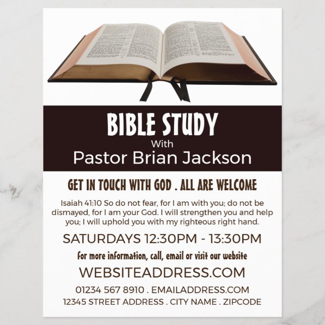 Holy Bible, Christian Bible Class Advert Flyer (Vorne)