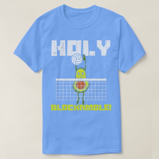 Holy Blockamole Avocado Volleyball Player Blocker T-Shirt (Design vorne)