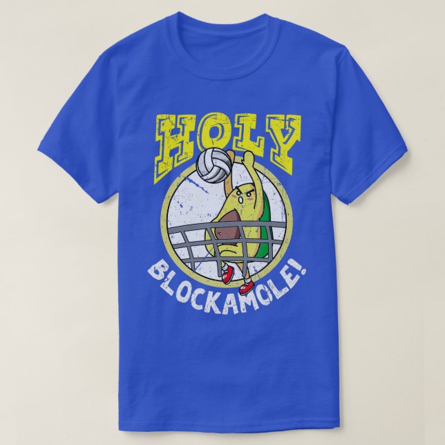 Holy Blockamole Funny Niedlich Volleyball Block Av T-Shirt (Design vorne)