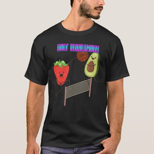 Holy Blockamole Volleyball  Humor Fun T-Shirt (Vorderseite)