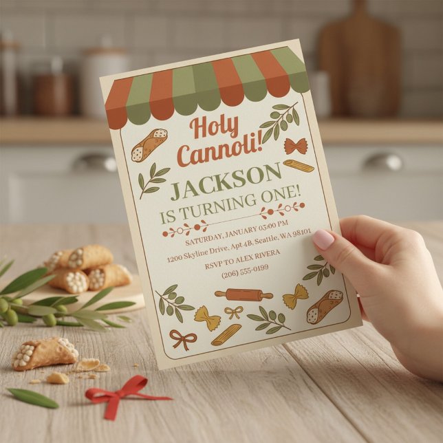 Holy Cannoli! First Birthday  Einladung (Von Creator hochgeladen)