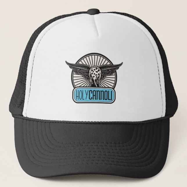 Holy Cannoli Funny Graphic Design Truckerkappe (Vorderseite)