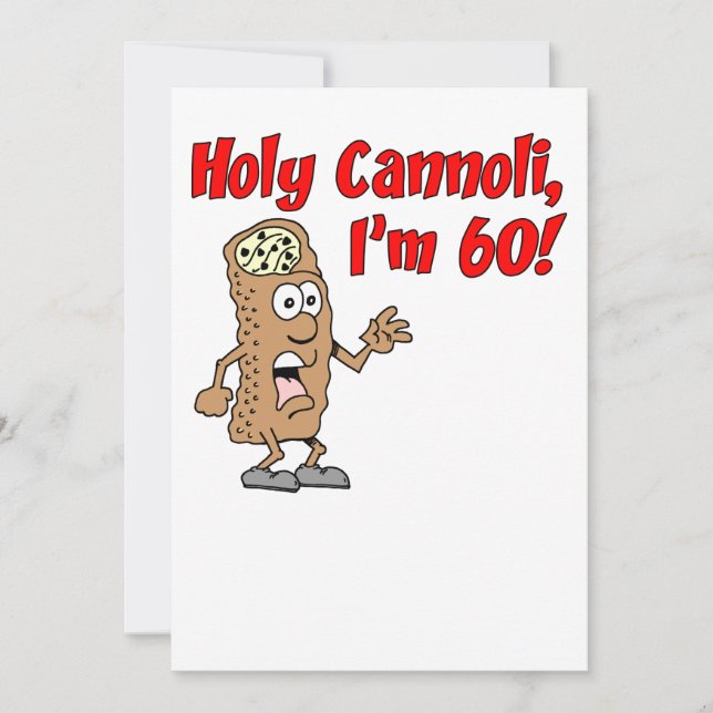 Holy Cannoli Ich bin 60 Einladung (Vorderseite)