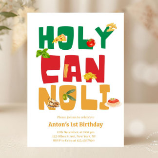 Holy Cannoli Pizza Italienisch Geburtstag Einladung