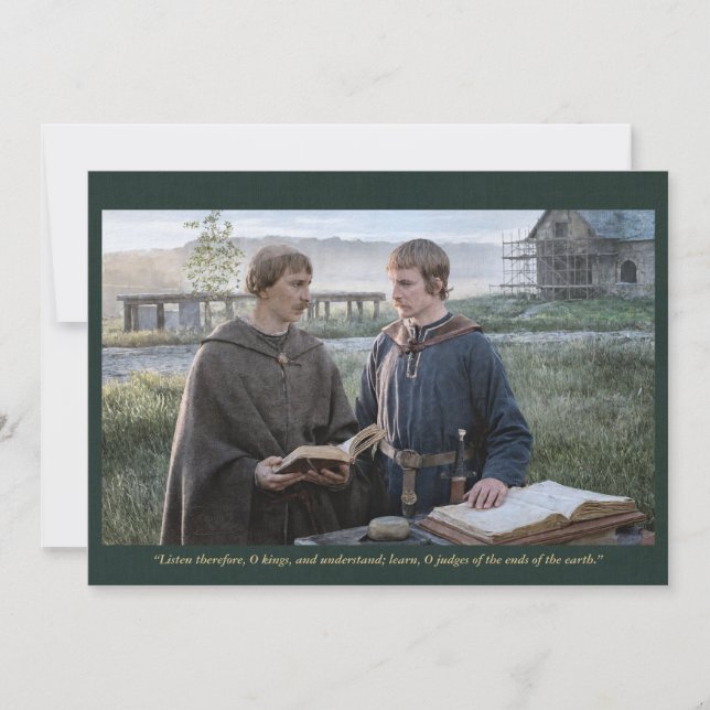 Holy Card | Saint Alcuin with Charlemagne Einladung (Vorderseite)