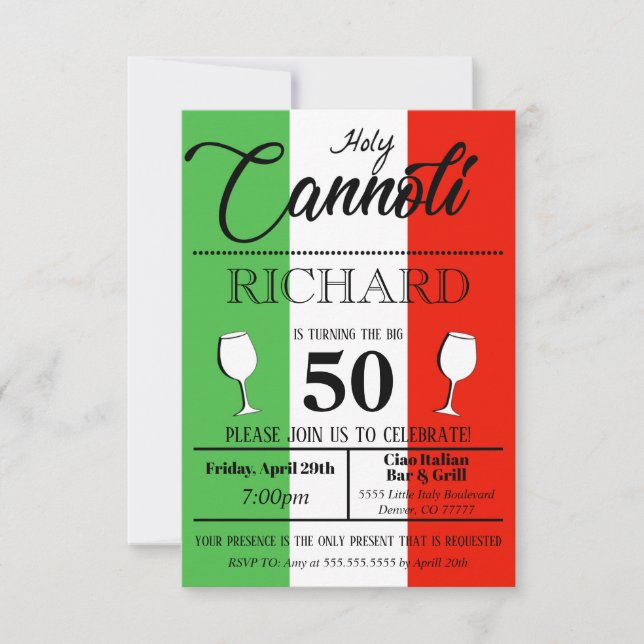 Holy Connoli Birthday Invite Einladung (Vorderseite)