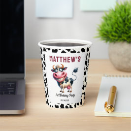 Holy Cow! 1st Birthday | Animal First Birthday Pappbecher